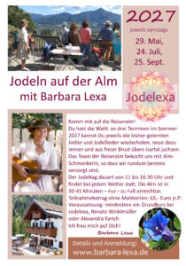 Termine zum Alm-Jodeln 2027